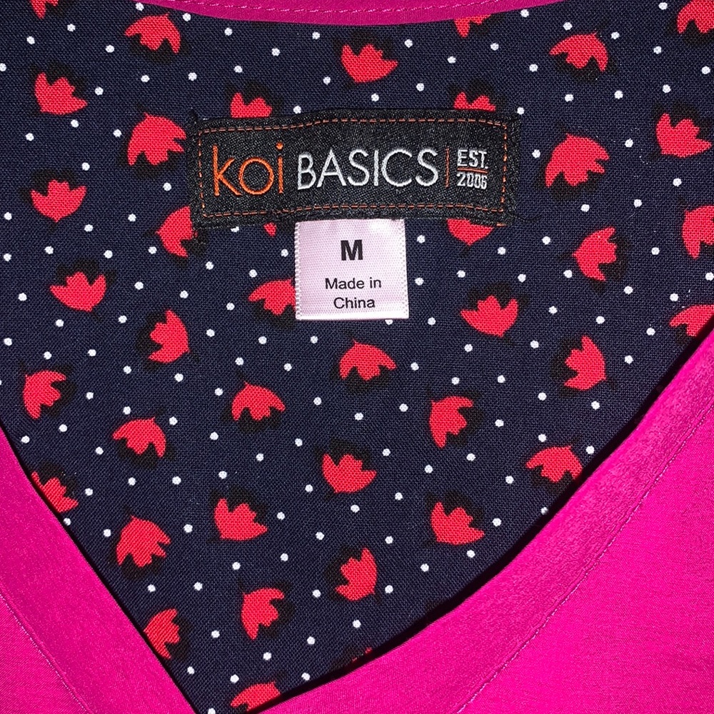Azalea Pink 
Medium KOI Basics 373 Women's Becca Scrub Top